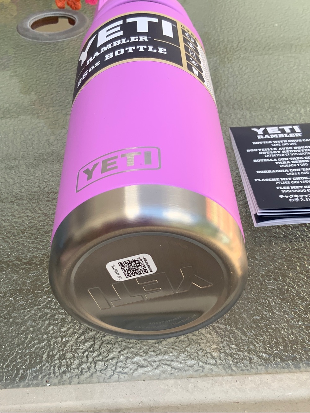 Yeti Pink Insulated Bottle with Handle and Chug Cap - Picture 3 of 4